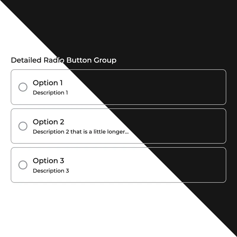 A screenshot of a radio group from the pass Culture design system
