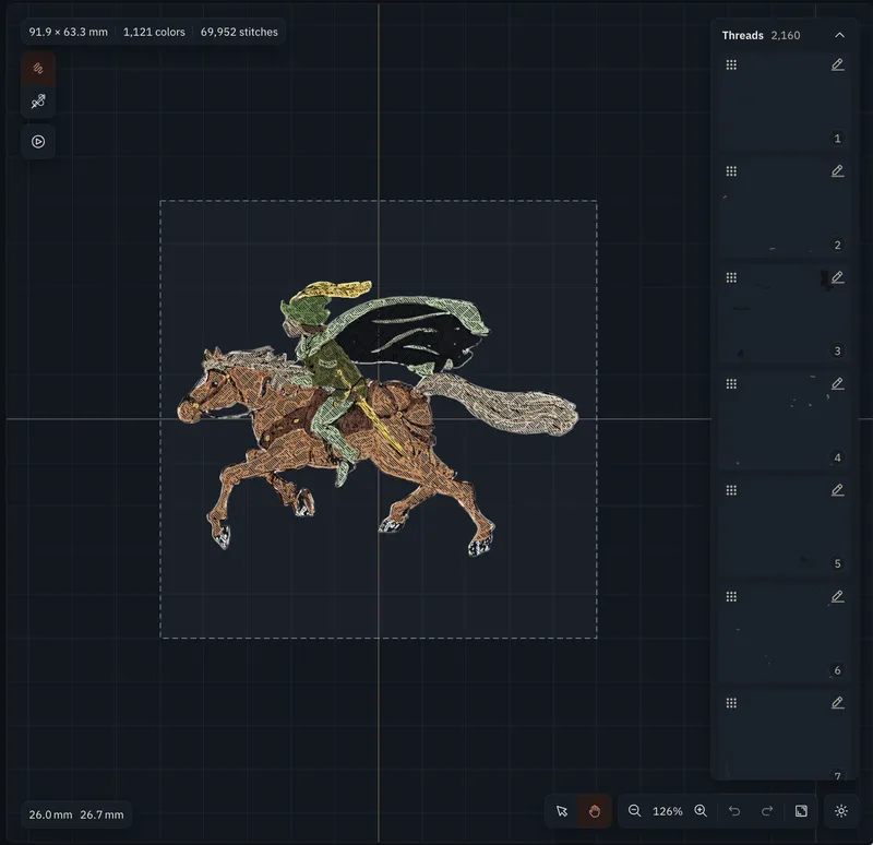 A screenshot of a thread being edited in bayeux.app in dark mode