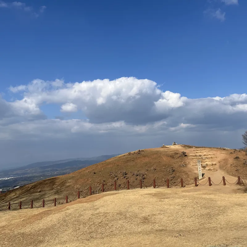 A dry grassy hilltop